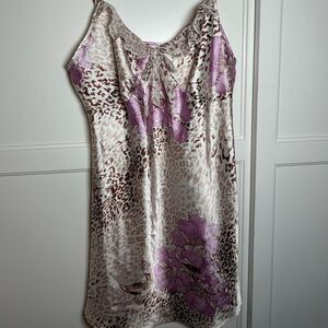 VINTAGE Y2K Leopard Print Slip Dress/Nightwear